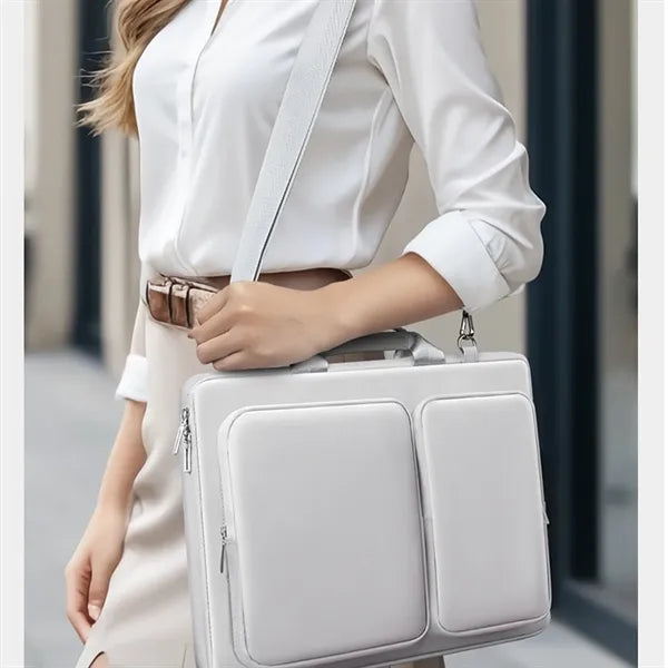 15.6" Shockproof Laptop Shoulder Bag Handle Pocket Strap