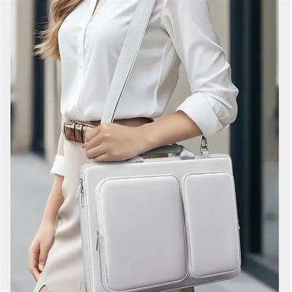 15.6" Shockproof Laptop Shoulder Bag Handle Pocket Strap