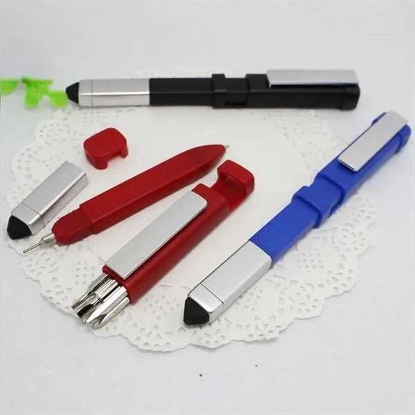 4-in-1 Durable Practical Multi-Tool Stylus Ballpoint Pen