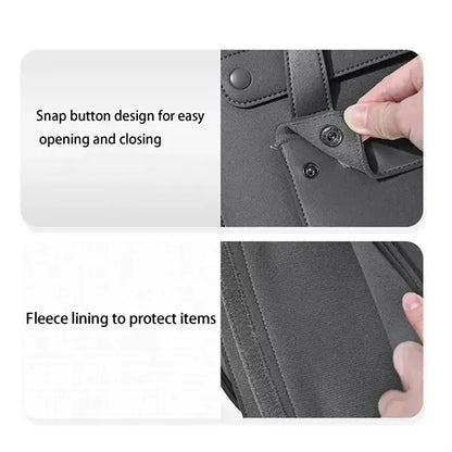 15.6" PU Leather Laptop Bag Handle Organizer Business Use