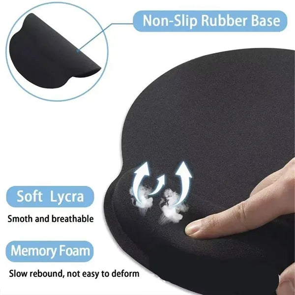 Ergonomic Mouse Pad With Wrist Support Anti Fatigue Design