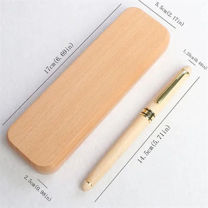Personalized Pen And Pencil Set In Maple Wood