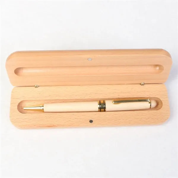 Personalized Pen And Pencil Set In Maple Wood