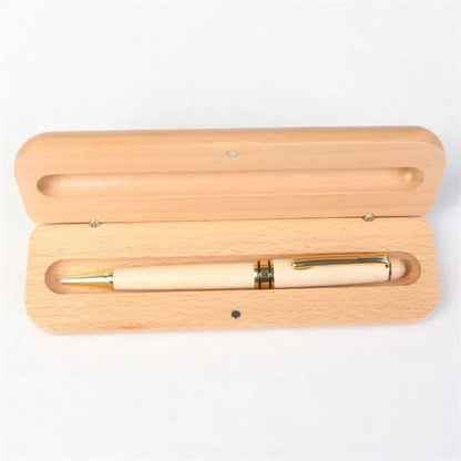 Personalized Pen And Pencil Set In Maple Wood