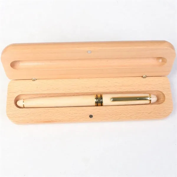 Personalized Pen And Pencil Set In Maple Wood