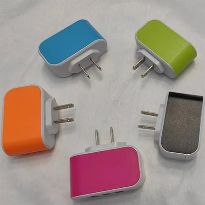 Custom Portable Plastic 3-Port Universal USB Wall Charger