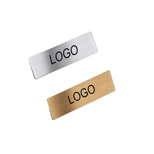Durable Stainless Steel Laser-Engraved Pin-Back Name Tag