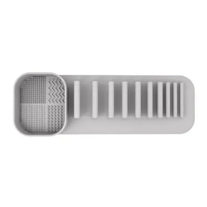 Silicone Makeup Brush Holder with Cleaning Pad