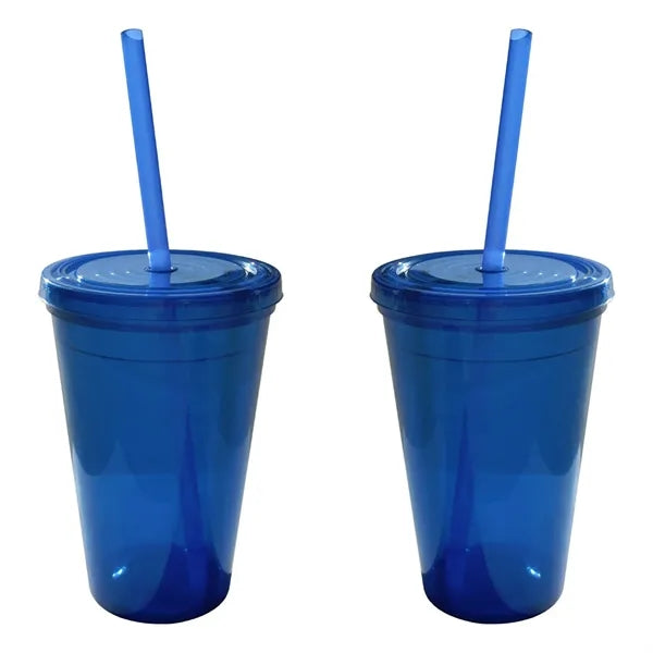 Geneva 16 Oz Tumbler w/Straw