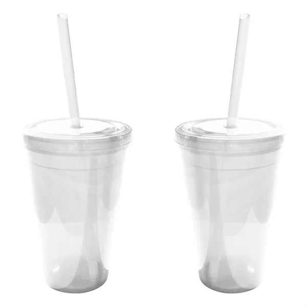 Geneva 16 Oz Tumbler w/Straw