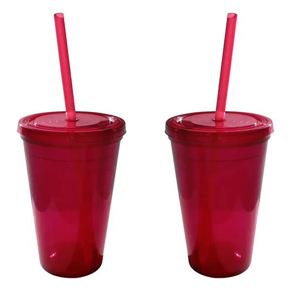 Geneva 16 Oz Tumbler w/Straw