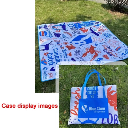 Custom Full-color Printed Oxford Cloth Bag Picnic Mat