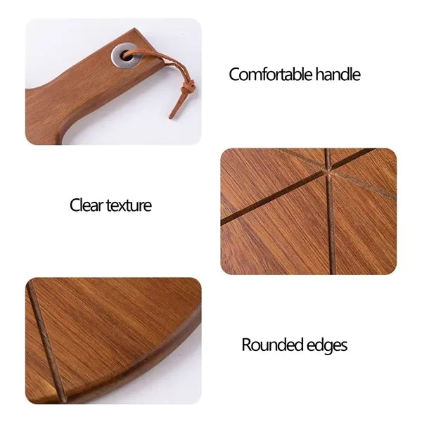 Wooden Pizza Tray Cutting Board With Handles