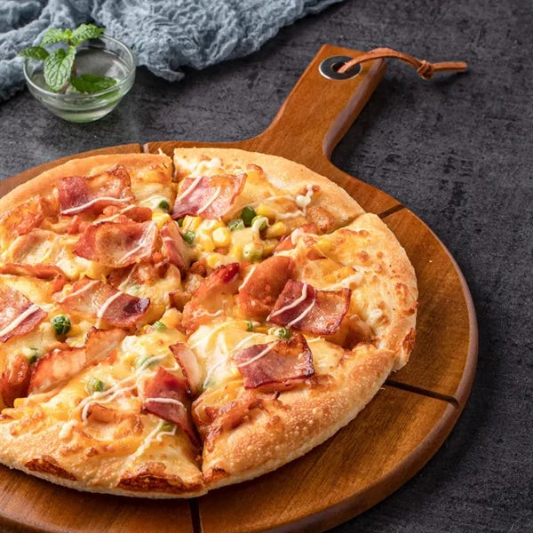 Wooden Pizza Tray Cutting Board With Handles