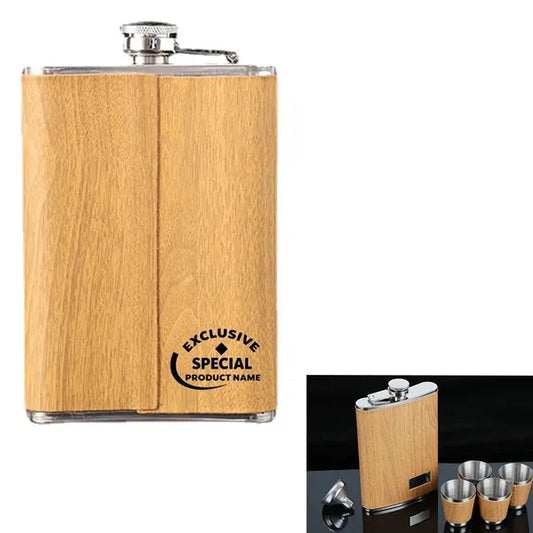 9OZ. Men's Portable Stainless Steel Wine Flask Set