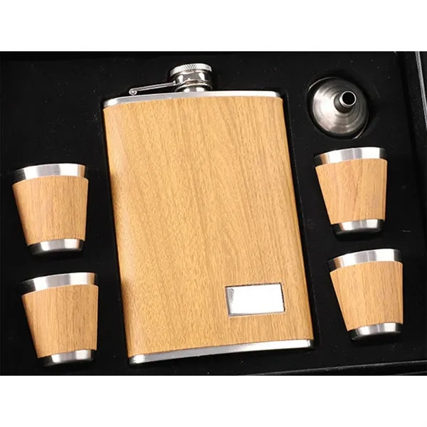 9OZ. Men's Portable Stainless Steel Wine Flask Set