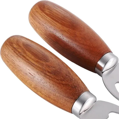 Wood Handle Handheld Beer Opener