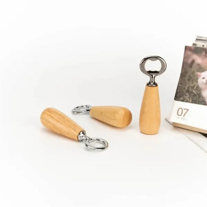 Wood Handle Handheld Beer Opener