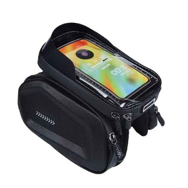 Waterproof Bike Top Tube Frame Bag Holds Smartphone