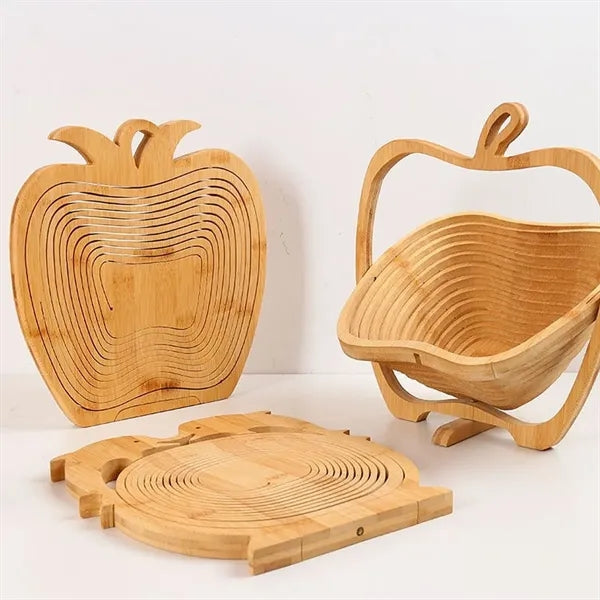 Foldable Thickened Eco-Friendly Bamboo Fruit Basket