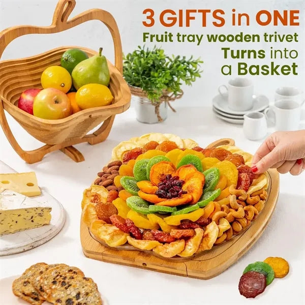 Foldable Thickened Eco-Friendly Bamboo Fruit Basket