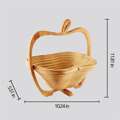 Foldable Thickened Eco-Friendly Bamboo Fruit Basket