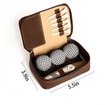 Leather Multi-Function Golf Accessories Storage Bag