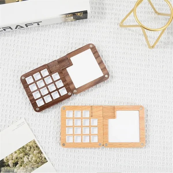 Eco-Friendly Wood Pigment Palette With Magnetic Cover