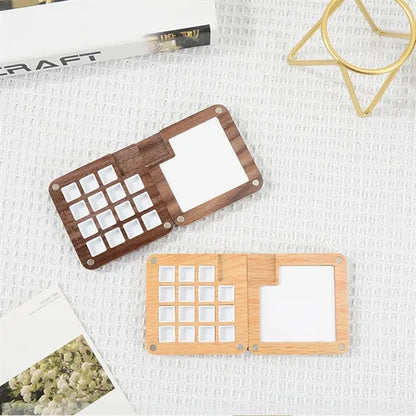Eco-Friendly Wood Pigment Palette With Magnetic Cover