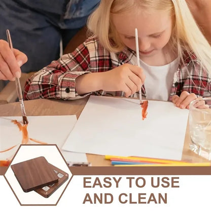 Eco-Friendly Wood Pigment Palette With Magnetic Cover