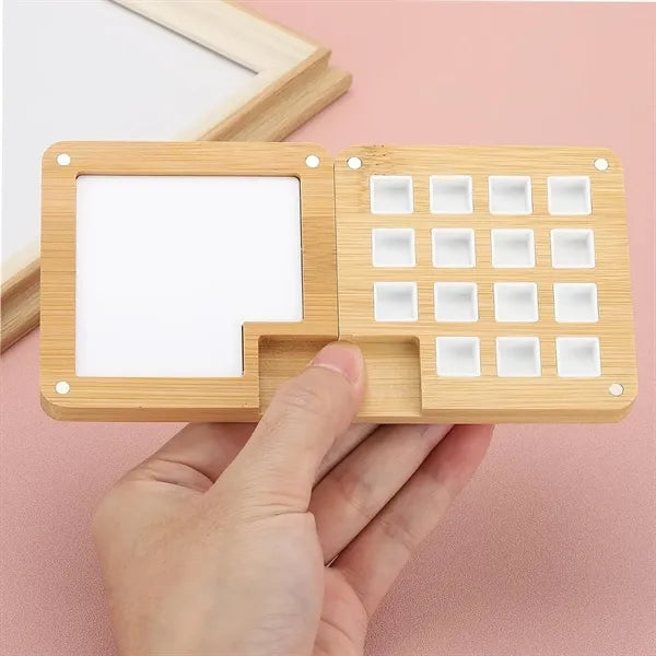 Eco-Friendly Wood Pigment Palette With Magnetic Cover