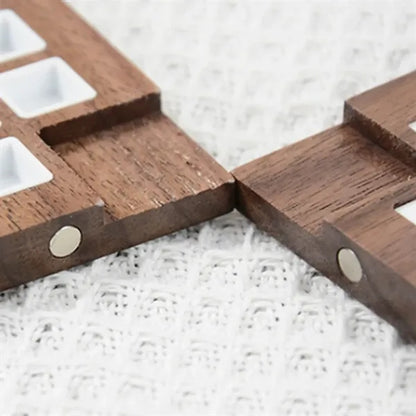 Eco-Friendly Wood Pigment Palette With Magnetic Cover