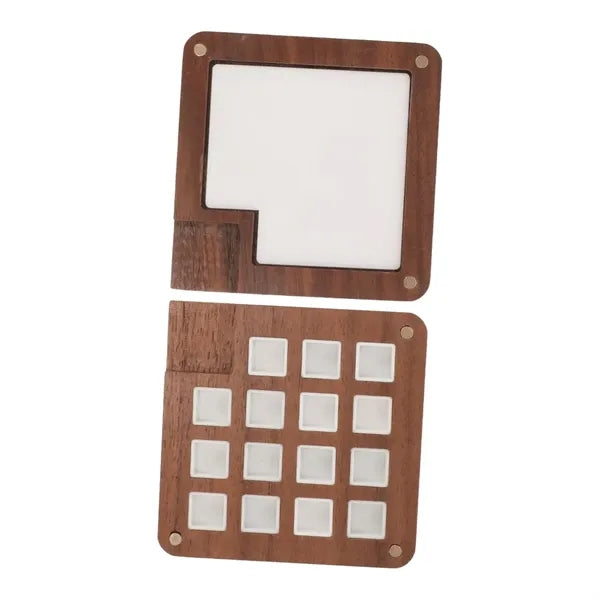 Eco-Friendly Wood Pigment Palette With Magnetic Cover