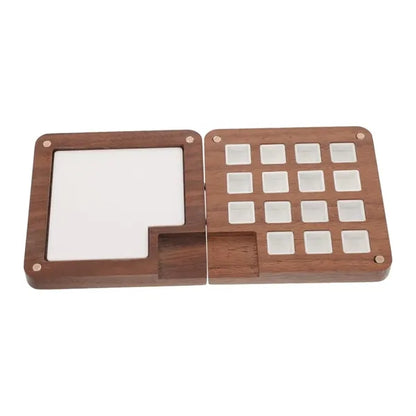 Eco-Friendly Wood Pigment Palette With Magnetic Cover