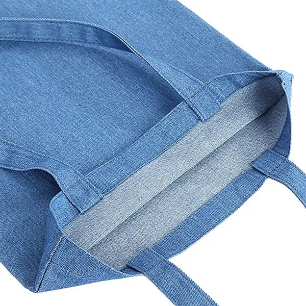 Simple And Durable Eco-Friendly Denim Canvas Tote Bag