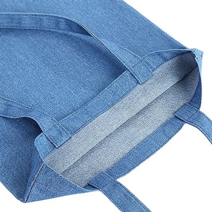 Simple And Durable Eco-Friendly Denim Canvas Tote Bag