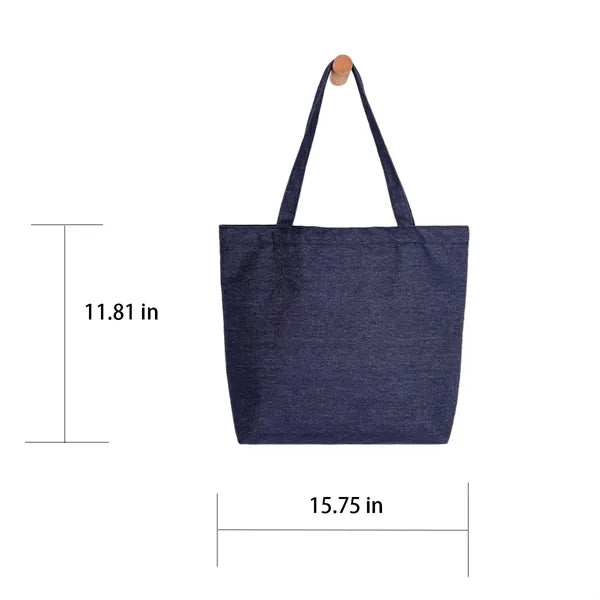 Simple And Durable Eco-Friendly Denim Canvas Tote Bag