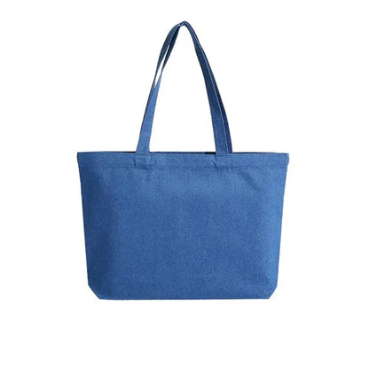 Simple And Durable Eco-Friendly Denim Canvas Tote Bag