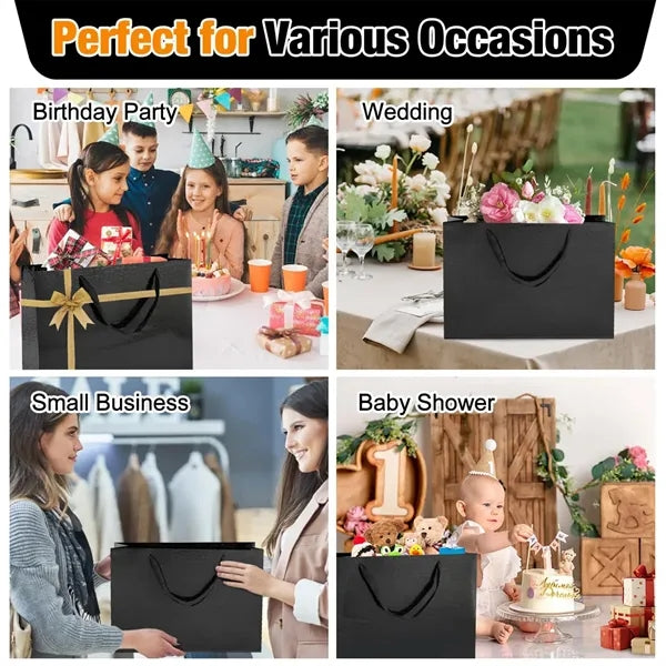 Black Crocodile Leather Heavy-Duty Eco-Friendly Tote Bag