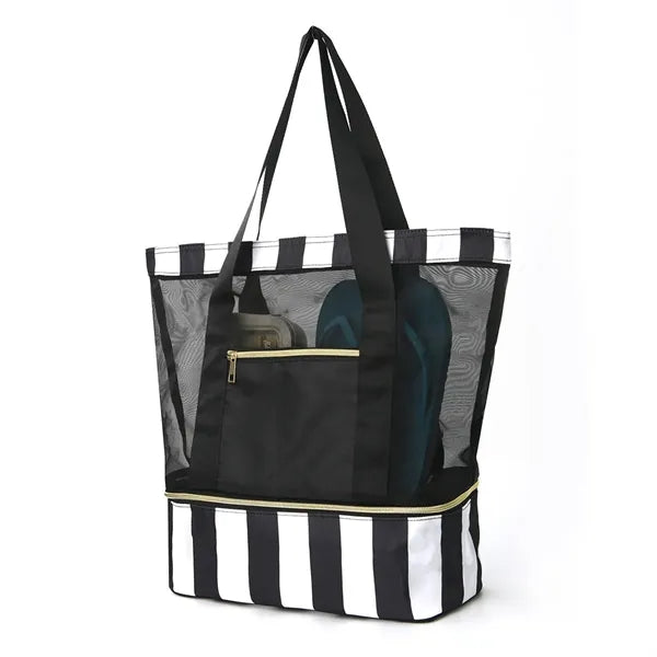 Double-Layer Polyester Large Capacity Transparent Handbag