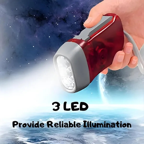 Portable Hand Crank Flashlight