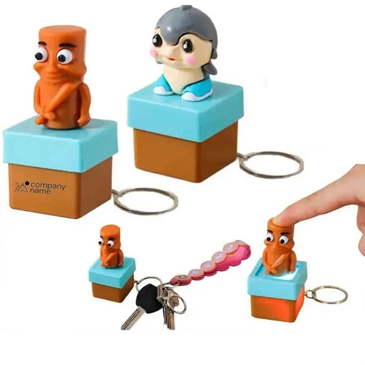 Fidget Keychains Button with Light