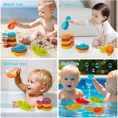 Little Boat Train Bath Toy 6 pcs set