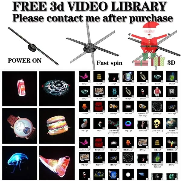 3D Hologram Fan Advertising Projector