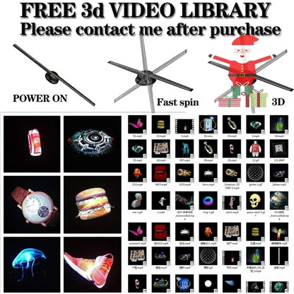 3D Hologram Fan Advertising Projector