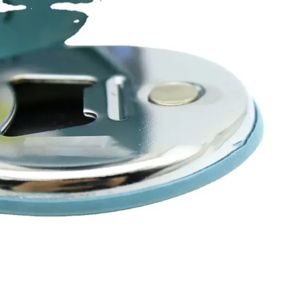Round Magnetic Tinplate Metal Fridge Magnet Bottle Opener