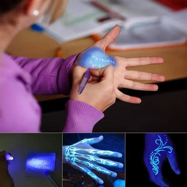 UV Invisible Ink Light Ultraviolet Banknote Detector Pen