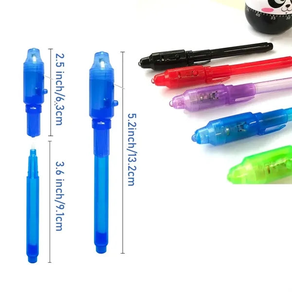 Invisible Ink Pen with UV Light Magic Marker Secret Messages