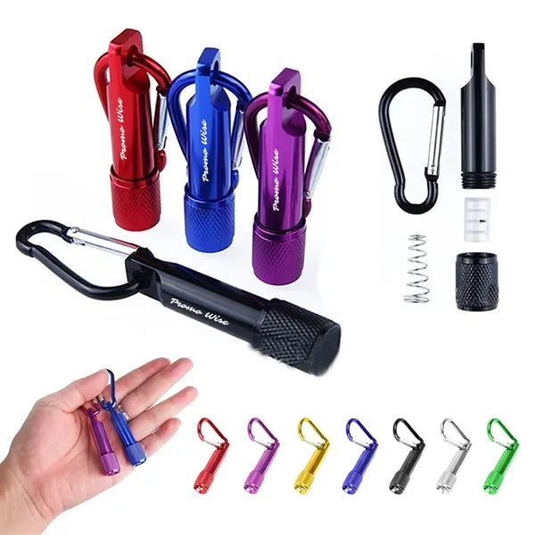 Mini LED Flashlight Keychains Portable Keyring W/ Carabiner