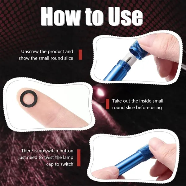 Mini LED Flashlight Keychains Portable Keyring W/ Carabiner
